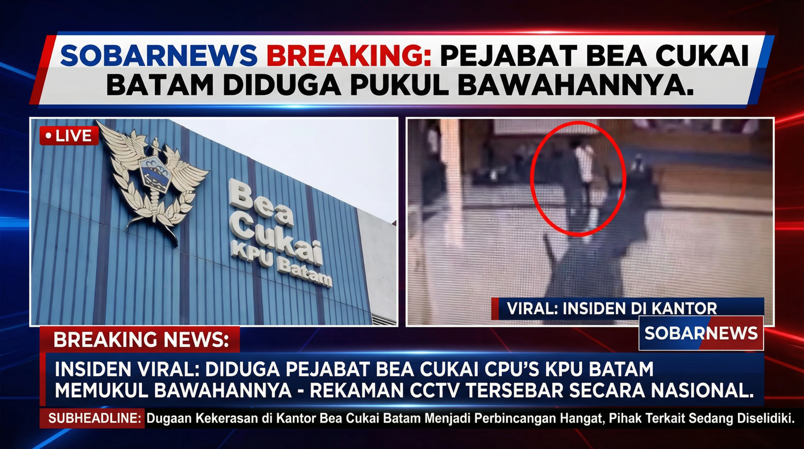 Heboh! Rekaman CCTV Diduga Kepala Bea Cukai Batam Pukul Pegawai, Ini Klarifikasinya!