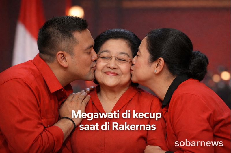 “Bikin Merinding! Momen Megawati Dikecup Prananda dan Puan di Rakernas PDIP 2026 Jadi Sorotan”