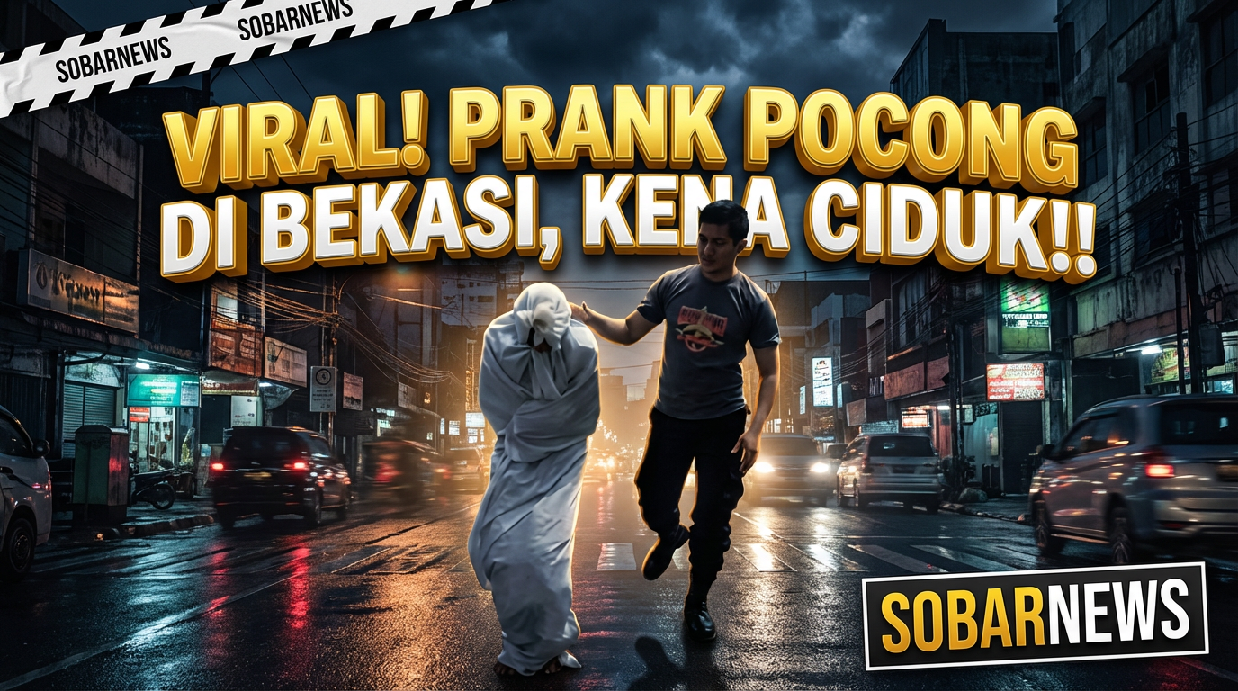 Viral! Prank Pocong di Bekasi Bikin Netizen Panik, Ternyata Hanya Rekayasa