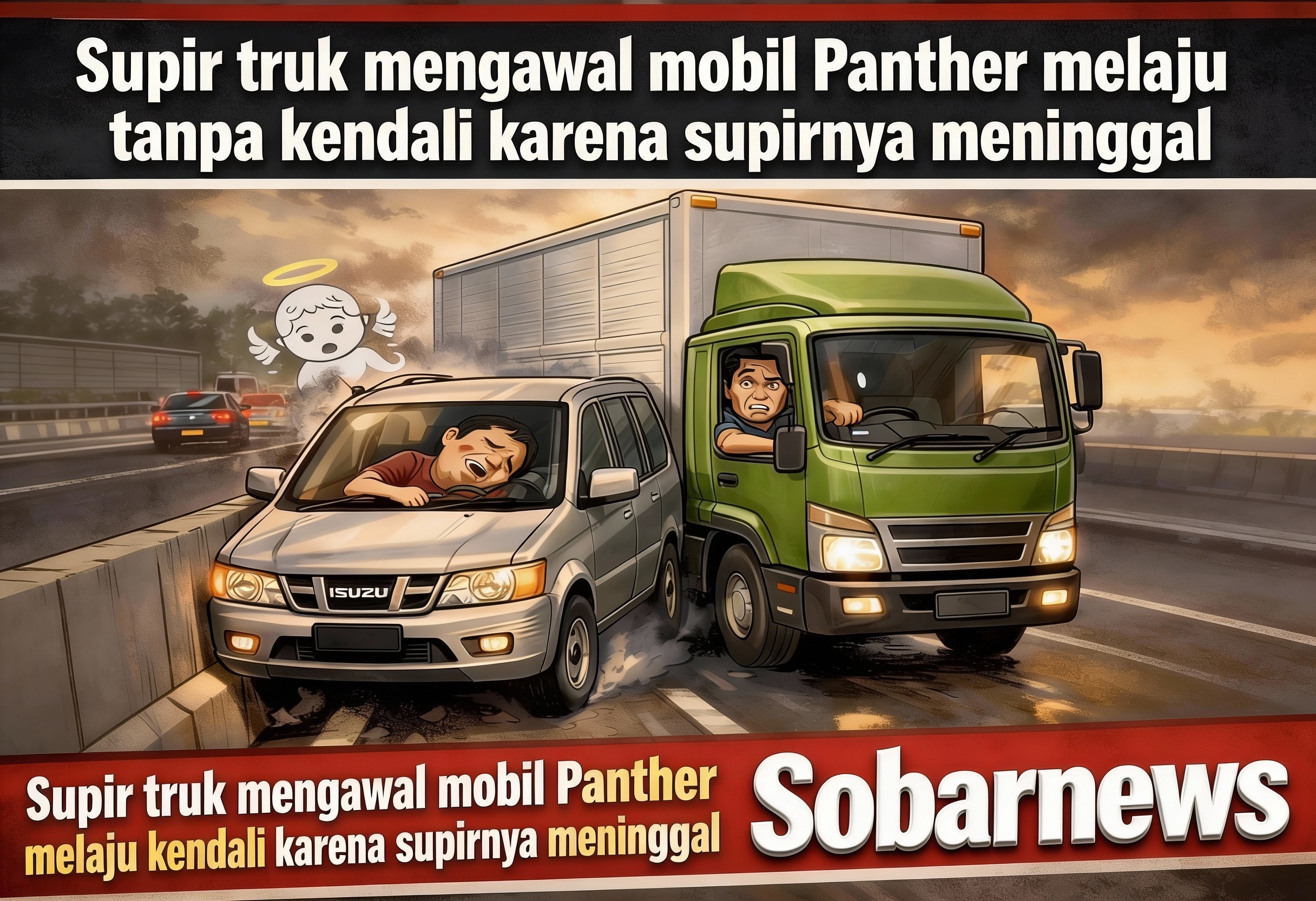 Mobil mengendara Sendiri di Tol Cikampek, Pengemudi Meninggal Dunia karena angin duduk