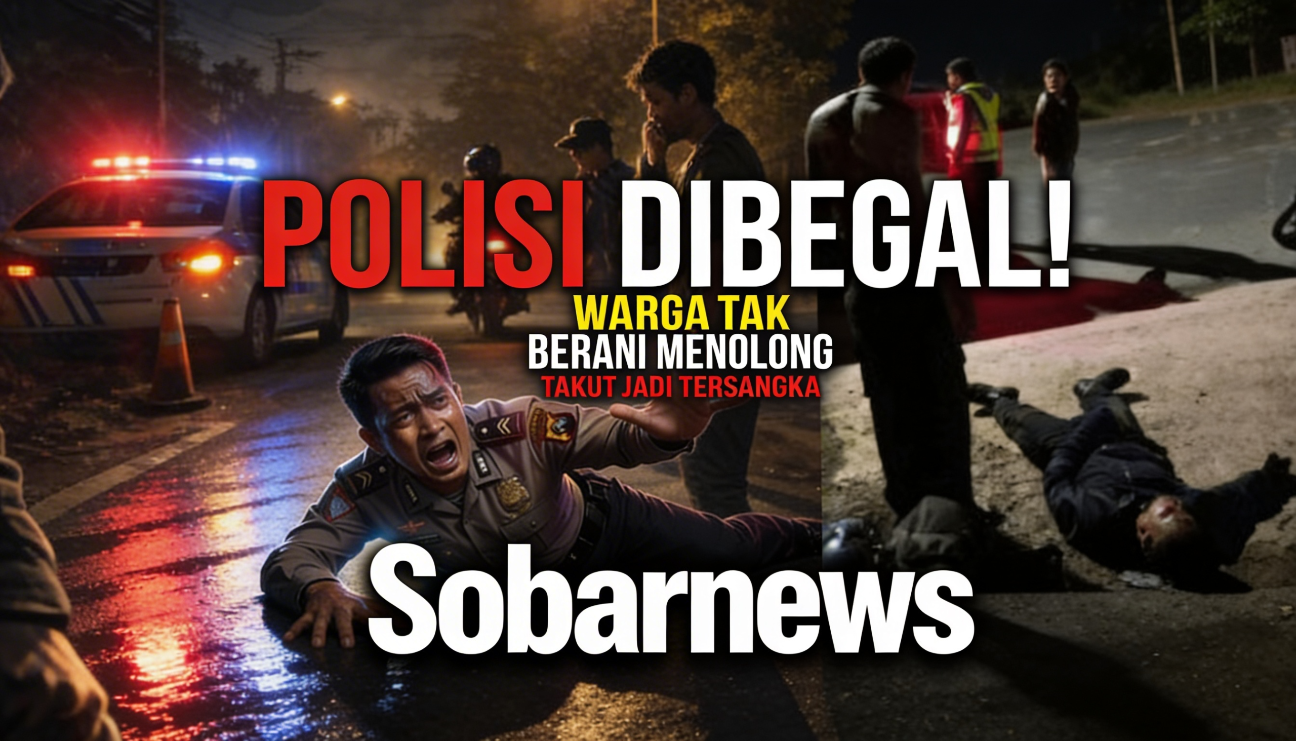 polisi di begal Bersimbah Darah Jadi Korban Begal di Bekasi, Warga Tak Berani Menolong: “Kami Takut, untuk membantu”