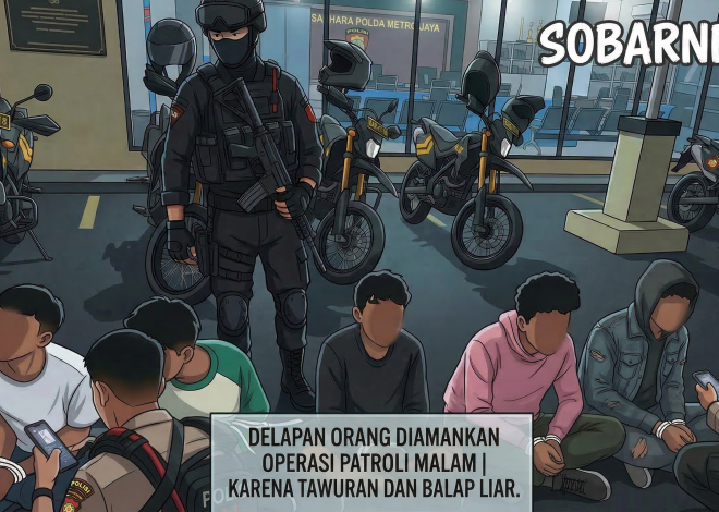 Malam Mencekam! Brimob PMJ Gagalkan Tawuran dan Balap Liar di Jakut–Bekasi, 8 Orang Langsung Diamankan